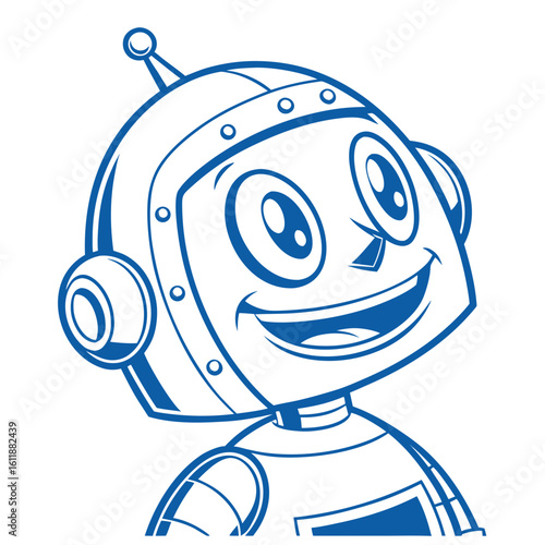 funny cartoon android vector art