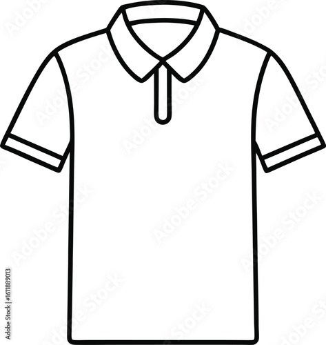 Polo T-Shirt outline Vector icon on white background