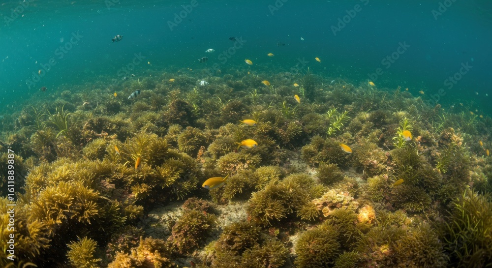 Fototapeta premium Underwater Seabed Panorama