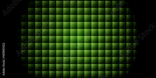 Abstract geometric, seamless diamond-pattern background with a metallic gradient effect with a central light source that radiates outward. Depth and shadow, suitable for tech, futuristic, or digital d