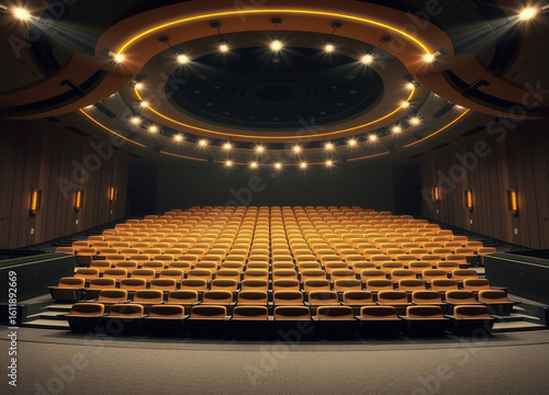 empty stage with curtains