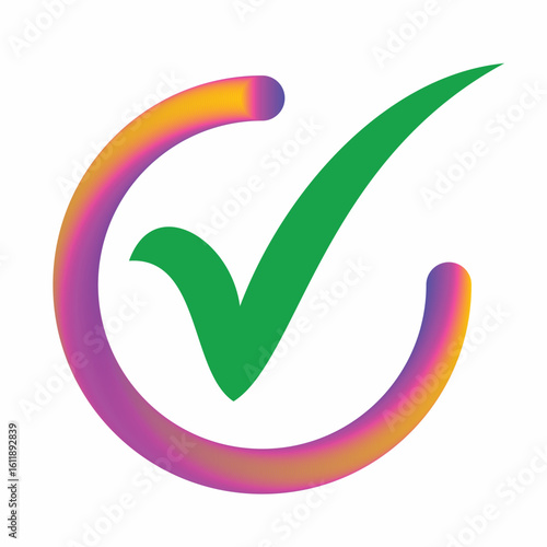 Check mark icons green check mark and red cross mark icon set green tick and red x Symbols of approval and Decline vector illustration 