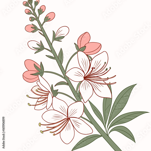 floral background with verbascum southern charm