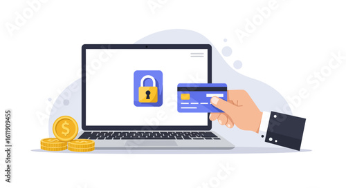 Secure Online Payment Illustration