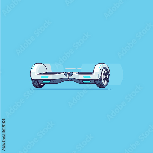 Hoverboard icon logo flat vector design