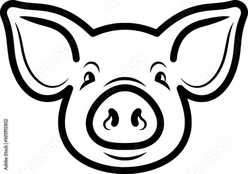  Pig Farm Animal Front View Icon