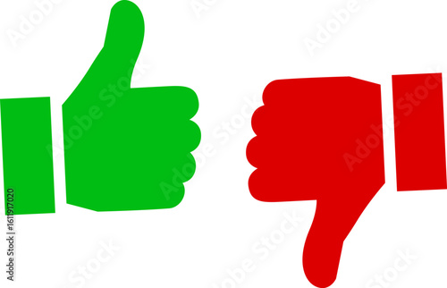 Like and dislike, the duality of digital interaction, represented by the thumbs, shows the acceptance and rejection common on online platforms