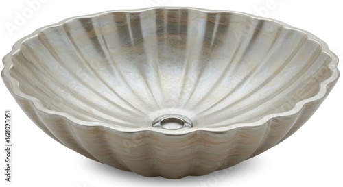 Rounded, ribbed sink