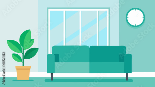 Tranquil background scene vector illustration designed for calm