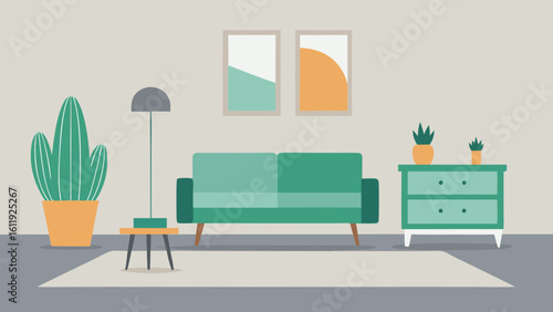 Aesthetically pleasing background scene of a tranquil interior