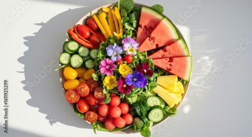 Vibrant colorful veggie platter