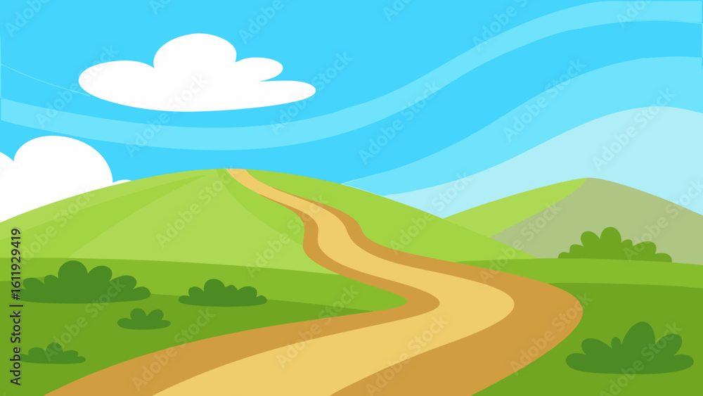 Obraz premium summer landscape with road