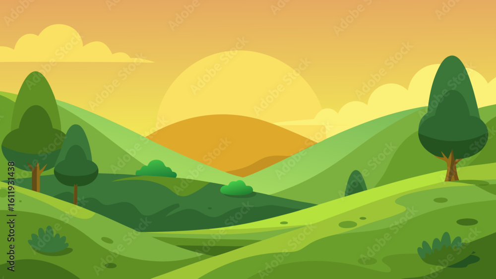 Obraz premium landscape with mountains and trees