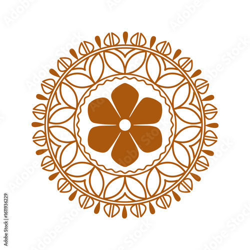 Floral mandala design vector, symmetrical floral mandala design, alpona design, rongoli design