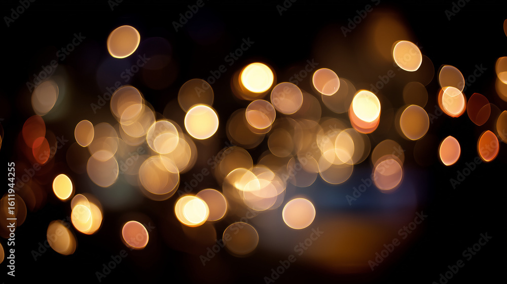 Fototapeta premium Soft bokeh lights on dark background