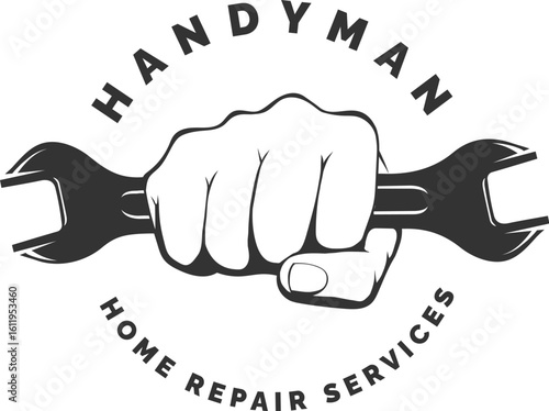 Handyman monochrome emblem