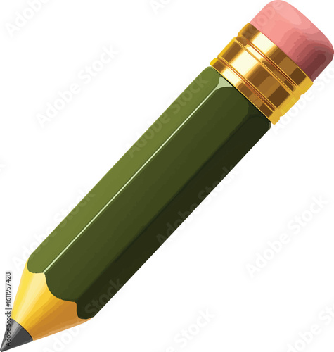 Glossy olive color 3D Pencil