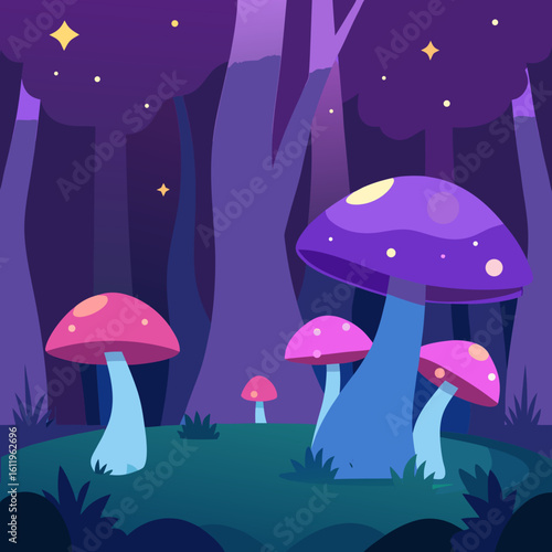 mushrooms in the forest
