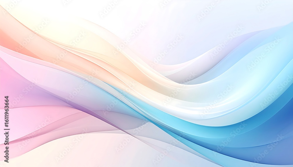 Fototapeta premium Abstract pastel waves (3)