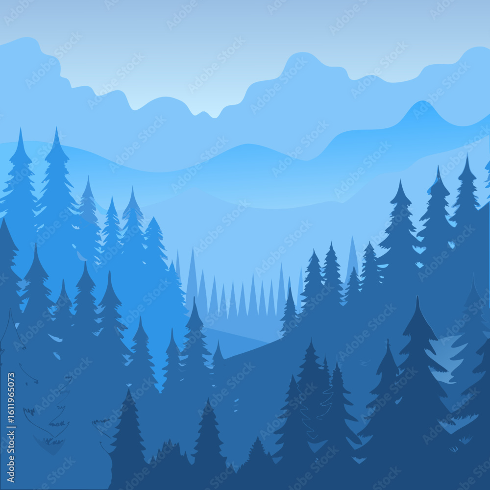 Fototapeta premium winter mountain landscape