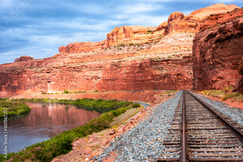Potash road  railway, Colorado river , Moab