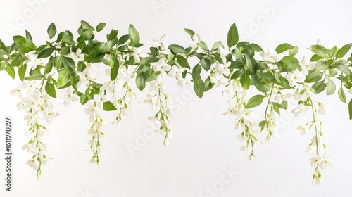 Wallpaper Mural A long branch of jasmine hanging there, commercial photography, white background, Torontodigital.ca