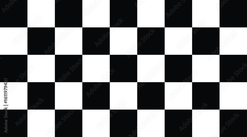 Fototapeta premium Black and white checkers line seamless pattern repeating banner. Racing flag stripe speed texture