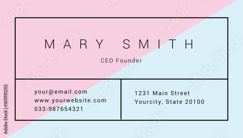Modern Professional Business Card Design Template | Minimalist Corporate Visiting Card | Editable PSD & AI
