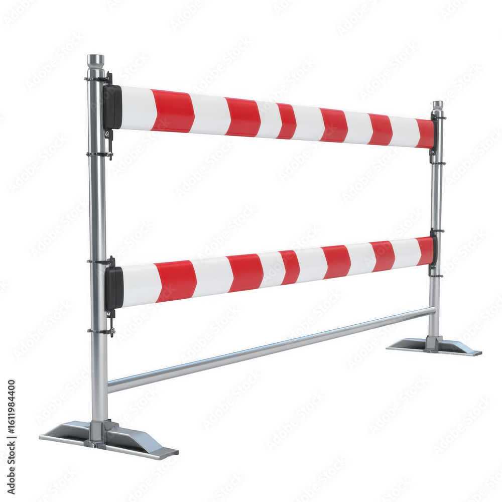 Obraz premium Crowd control barrier. Isolated. 3d illustration. [Transparent Background PNG]