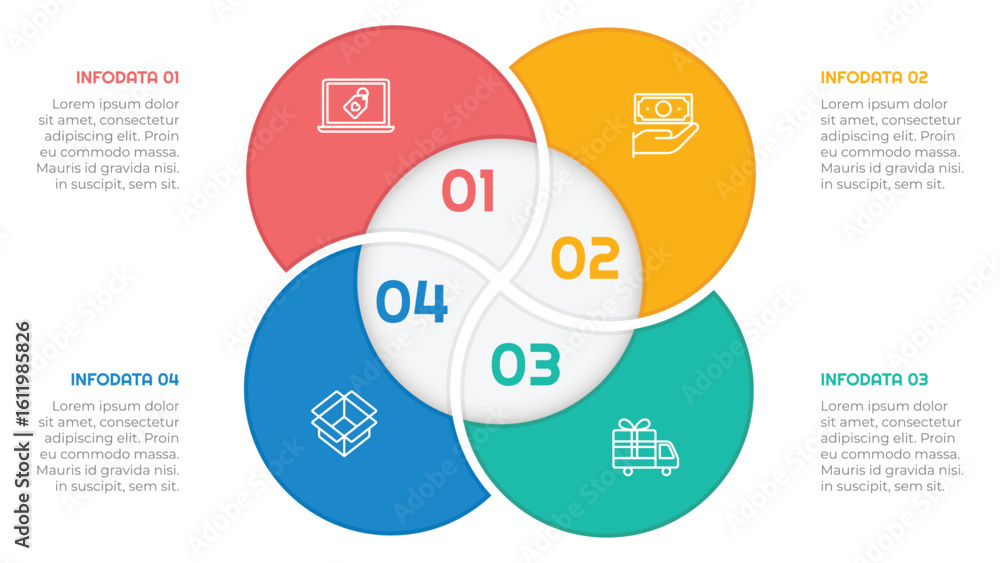 Fototapeta premium 3 Options or Steps Infographic Element for presentations, reports, and web