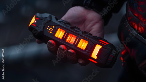 the man catching the transmitter in night