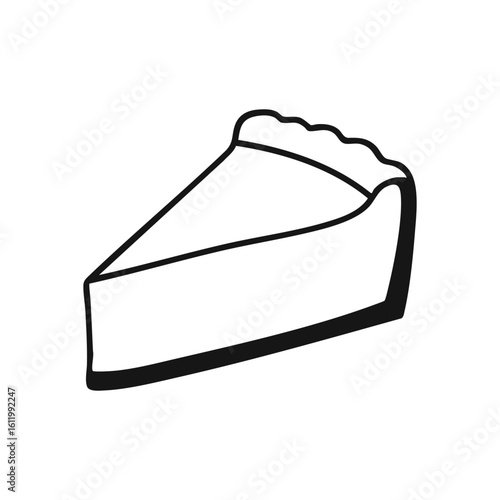 Sweet Slice Dessert Vector. This clean graphic represents a delightful portion of baked confectionery. Ideal for culinary themes, celebrating moments, or simple pleasure concepts.
