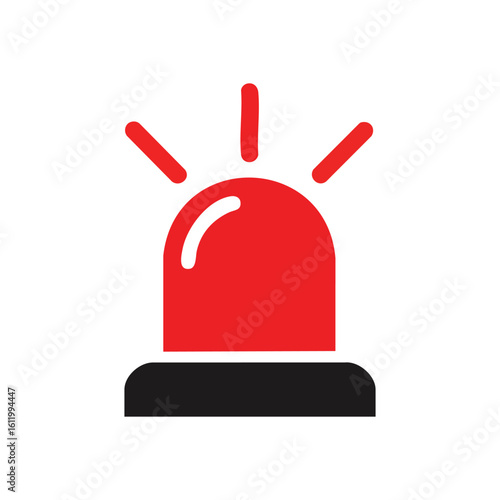 Red Warning Indicator. This vivid emergency signal conveys alerts for critical situations and immediate attention. Ideal for safety notifications or hazard warnings.