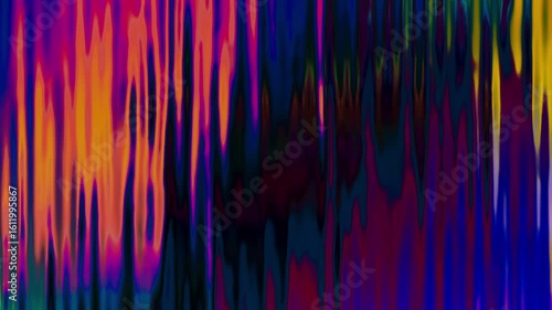 4K Abstract Holographic Glitch Loop – Horizontal Seamless Motion Background