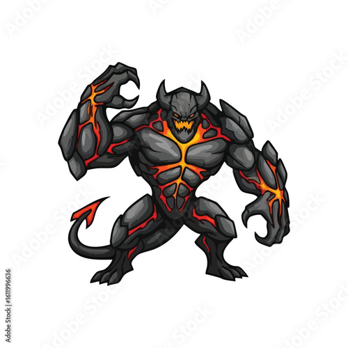 Fotografía Powerful Lava Golem Monster