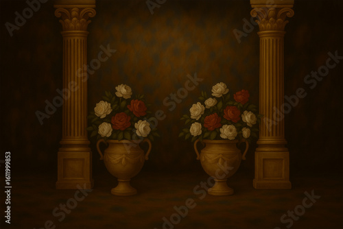 Classical Rose Elegance – Studio Background