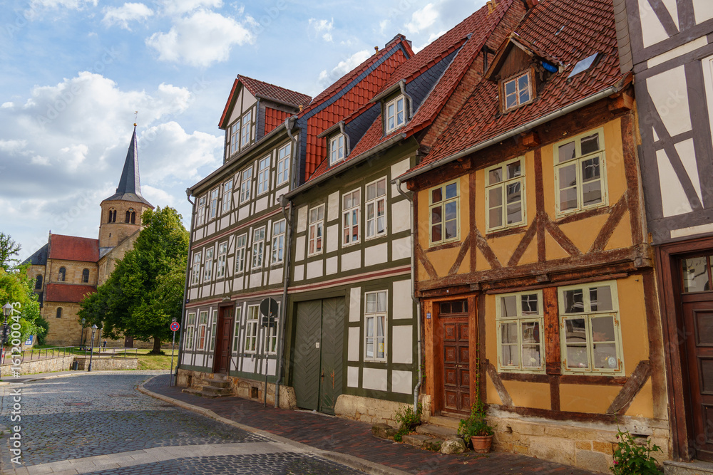 Naklejka premium Die Altstadt von Hildesheim in Niedersachsen