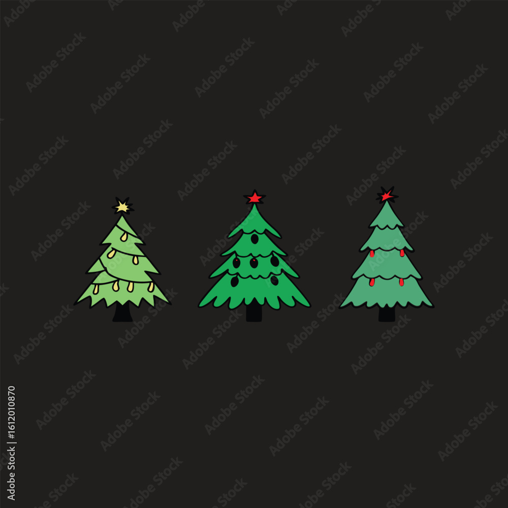 Obraz premium christmas tree vector