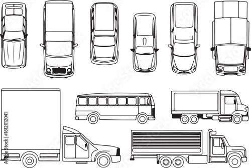 modern vehicle top view vector icon in ai eps jpeg png formats for web and print