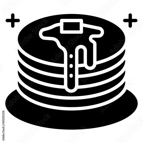 Pancake line icon