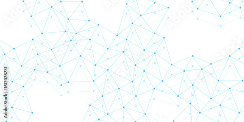 Abstract background for innovation technology, science, healthcare, and medicine. Abstract blue and white gradient background. Network technology background with dots and lines for desktop.