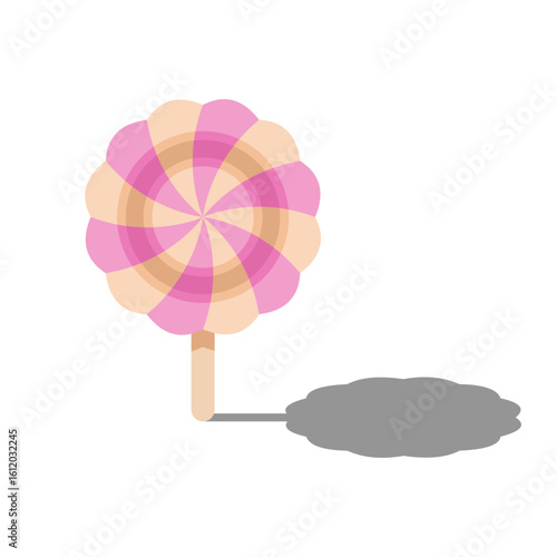 Abstract Isometric Food Lollipop Candy Sweet 3D Object Kitchen Design Element Vector Design