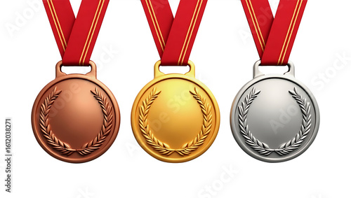 gold silver and bronze medals,
Award Medals Set – Gold Silver Bronze Winner Badges Vector