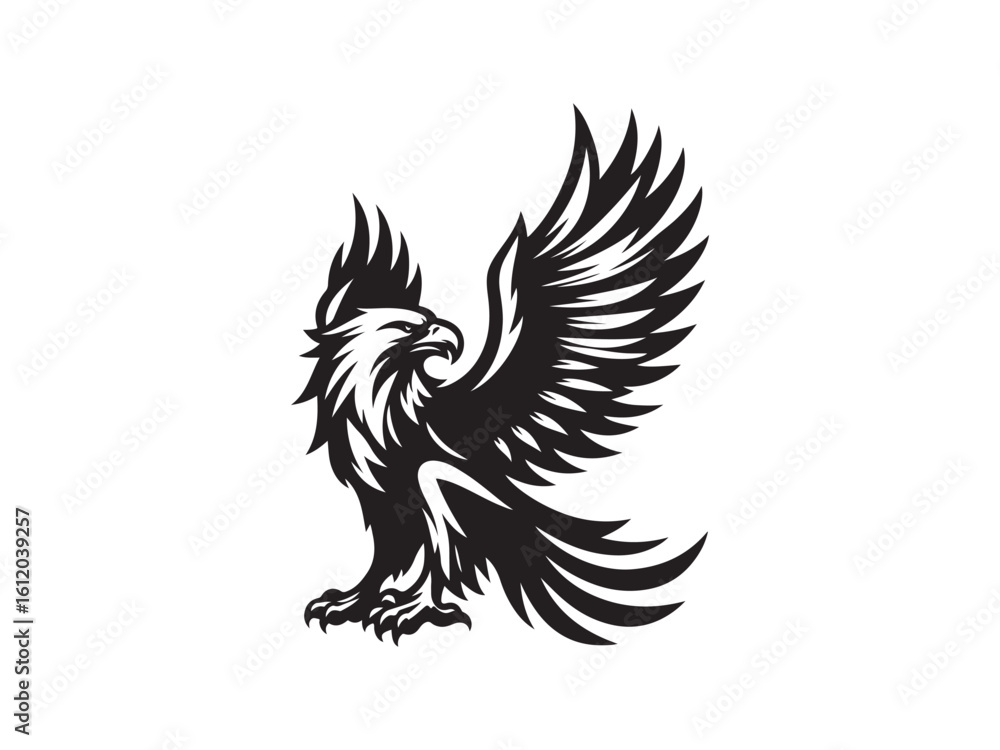 Obraz premium eagle vector illustration silhouette