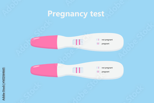 Pregnancy test result comparison – positive and negative tests. Instructions for the pregnancy test. Pregnant or not pregnant