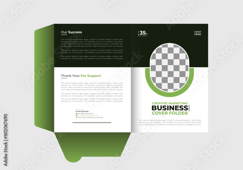 Presentation folder template design, Folder design, cover for catalog, brochures, Annual report background for business design, red Gradient color template