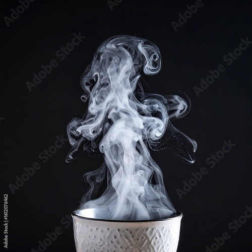 White smoke rising from a bowl