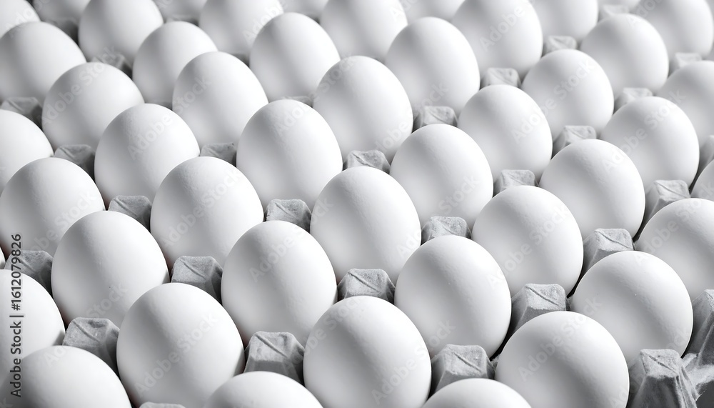 Fresh white eggs in carton Fresh white eggs in carton
