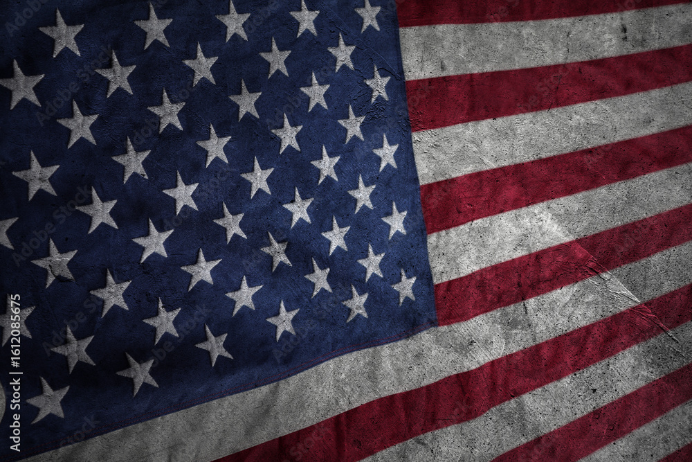 Fototapeta premium Grunge American flag