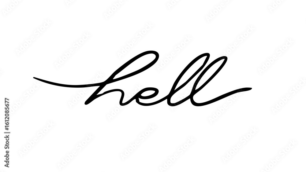 Obraz premium hell Brush hand drawn elements , flat Modern design isolated on white background ,Vector illustration EPS 10